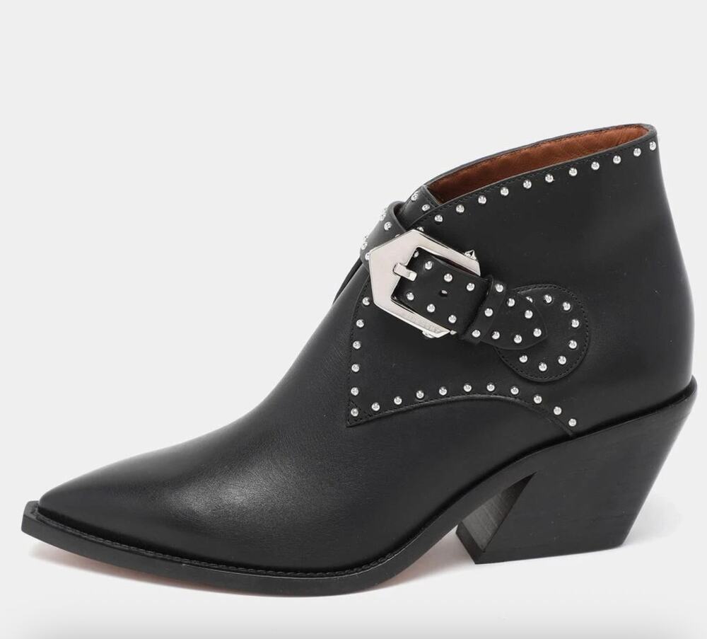 Givenchy Elegant leather western studded ankle boots 6